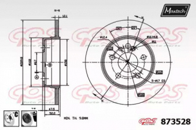 MAXTECH 8735286060 -  Тормозной диск