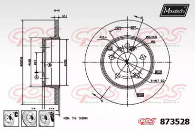 MAXTECH 8735286980 -  Тормозной диск