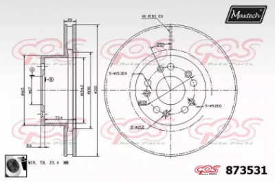 MAXTECH 8735310060 -  Тормозной диск