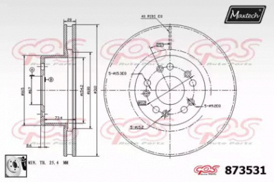MAXTECH 8735310080 -  Тормозной диск