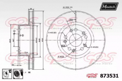 MAXTECH 8735316060 -  Тормозной диск