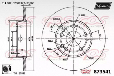 MAXTECH 8735410060 -  Тормозной диск