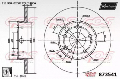 MAXTECH 8735410080 -  Тормозной диск