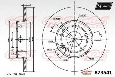 MAXTECH 8735416060 -  Тормозной диск