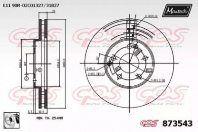 MAXTECH 8735430080 -  Тормозной диск