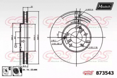 MAXTECH 8735436060 -  Тормозной диск