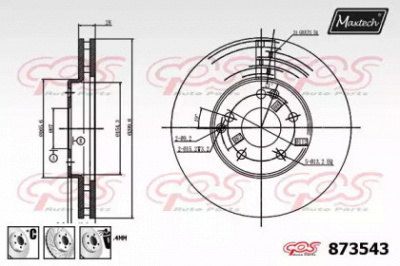 MAXTECH 8735436980 -  Тормозной диск