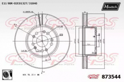 MAXTECH 8735440060 -  Тормозной диск