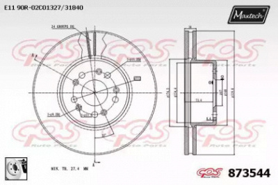 MAXTECH 8735440080 -  Тормозной диск