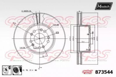 MAXTECH 8735446060 -  Тормозной диск