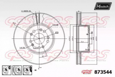 MAXTECH 8735446880 -  Тормозной диск