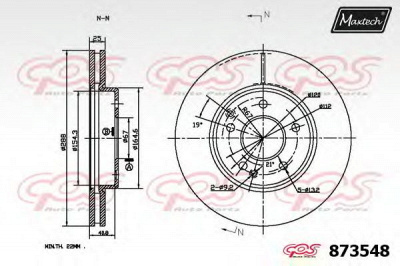 MAXTECH 8735480000 -  Тормозной диск
