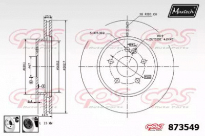 MAXTECH 8735496060 -  Тормозной диск