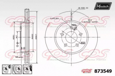 MAXTECH 8735496880 -  Тормозной диск