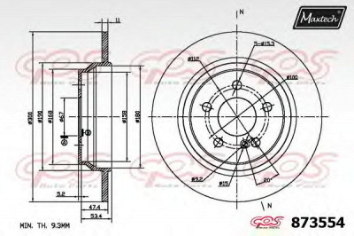 MAXTECH 8735546980 -  Тормозной диск