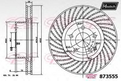 MAXTECH 8735556880 -  Тормозной диск