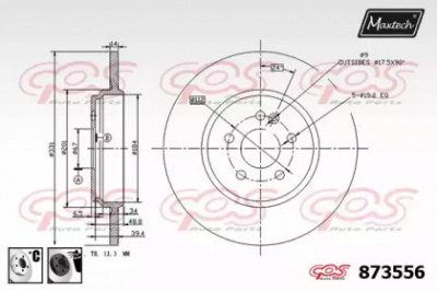 MAXTECH 8735566060 -  Тормозной диск