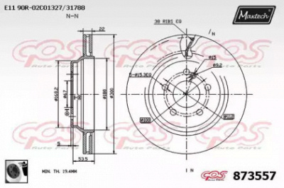 MAXTECH 8735570060 -  Тормозной диск