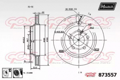 MAXTECH 8735576060 -  Тормозной диск
