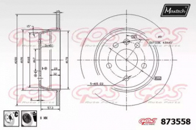 MAXTECH 8735586060 -  Тормозной диск