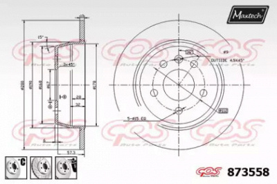 MAXTECH 8735586980 -  Тормозной диск