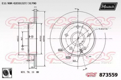 MAXTECH 8735590060 -  Тормозной диск