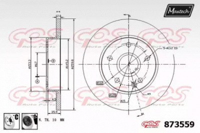 MAXTECH 8735596060 -  Тормозной диск