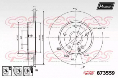 MAXTECH 8735596980 -  Тормозной диск