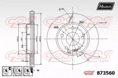 MAXTECH 8735606880 -  Тормозной диск