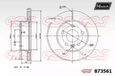 MAXTECH 8735610000 -  Тормозной диск