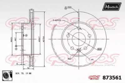 MAXTECH 8735610060 -  Тормозной диск