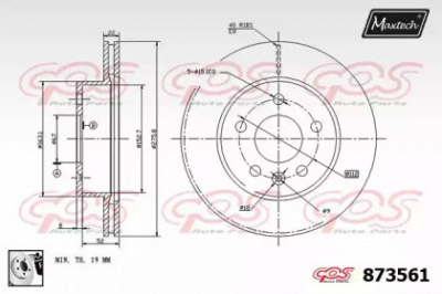 MAXTECH 8735610080 -  Тормозной диск