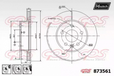 MAXTECH 8735616980 -  Тормозной диск