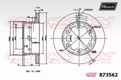 MAXTECH 8735620000 -  Тормозной диск