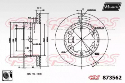 MAXTECH 8735620060 -  Тормозной диск