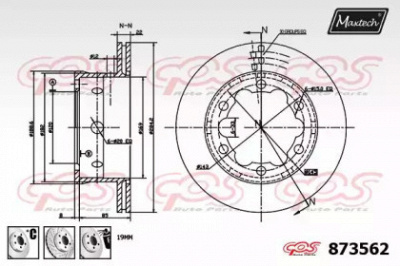 MAXTECH 8735626880 -  Тормозной диск