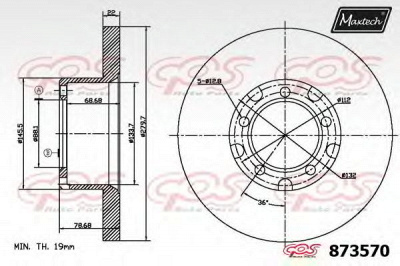 MAXTECH 8735706880 -  Тормозной диск