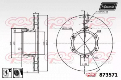 MAXTECH 8735716060 -  Тормозной диск