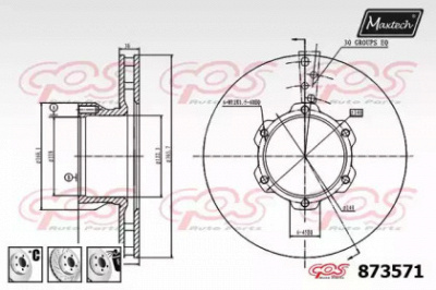 MAXTECH 8735716980 -  Тормозной диск