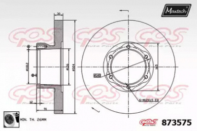 MAXTECH 8735750060 -  Тормозной диск