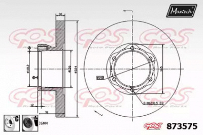 MAXTECH 8735756060 -  Тормозной диск