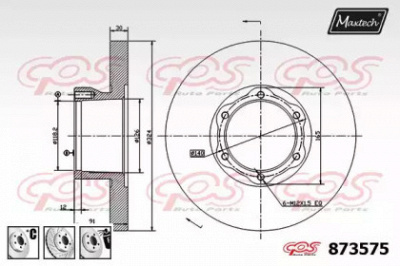 MAXTECH 8735756980 -  Тормозной диск