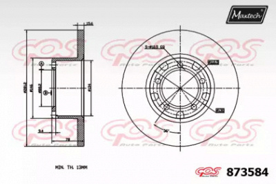 MAXTECH 8735840000 -  Тормозной диск