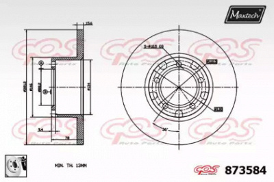 MAXTECH 8735840080 -  Тормозной диск