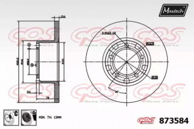MAXTECH 8735846060 -  Тормозной диск
