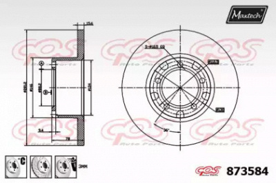 MAXTECH 8735846980 -  Тормозной диск