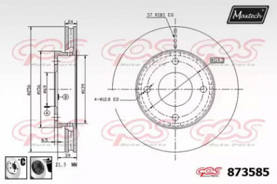 MAXTECH 8735856060 -  Тормозной диск