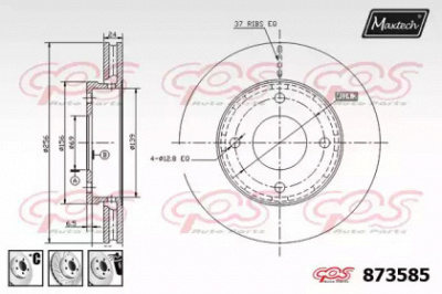 MAXTECH 8735856980 -  Тормозной диск