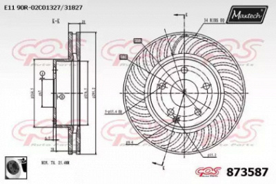 MAXTECH 8735870060 -  Тормозной диск