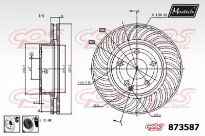 MAXTECH 8735876060 -  Тормозной диск